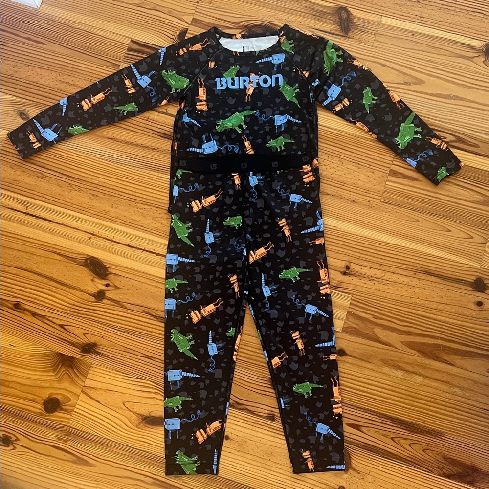 Burton Kids' Black Dinosaur Base Layer Set